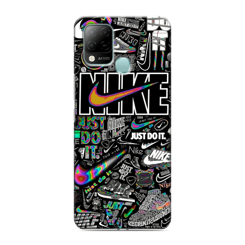 Силиконовый чехол на Infinix Hot 10S с принтом Найк Силиконовый чехол на Infinix Hot 10S с принтом Найк