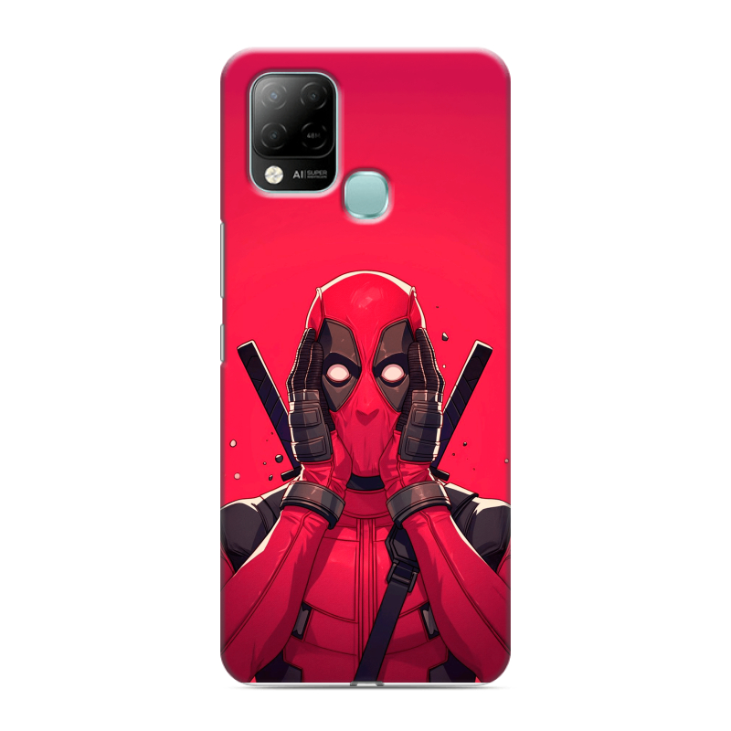 Силиконовый чехол на Infinix Hot 10S с принтом Дедпул Deadpool Силиконовый чехол на Infinix Hot 10S с принтом Дедпул Deadpool