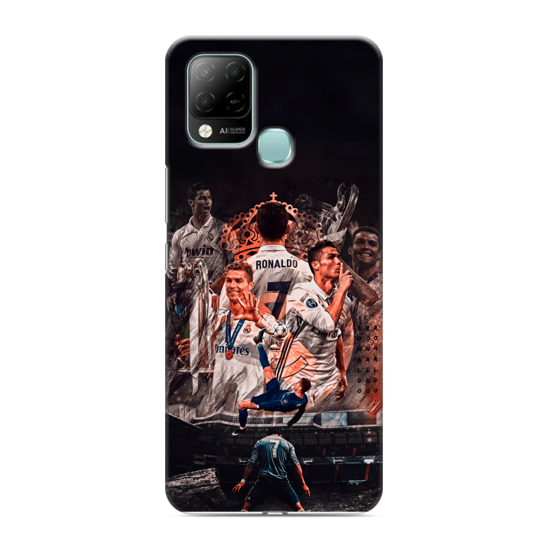 Силиконовый чехол на Infinix Hot 10S с принтом Реал Роналдо Real Ronaldo Силиконовый чехол на Infinix Hot 10S с принтом Реал Роналдо Real Ronaldo