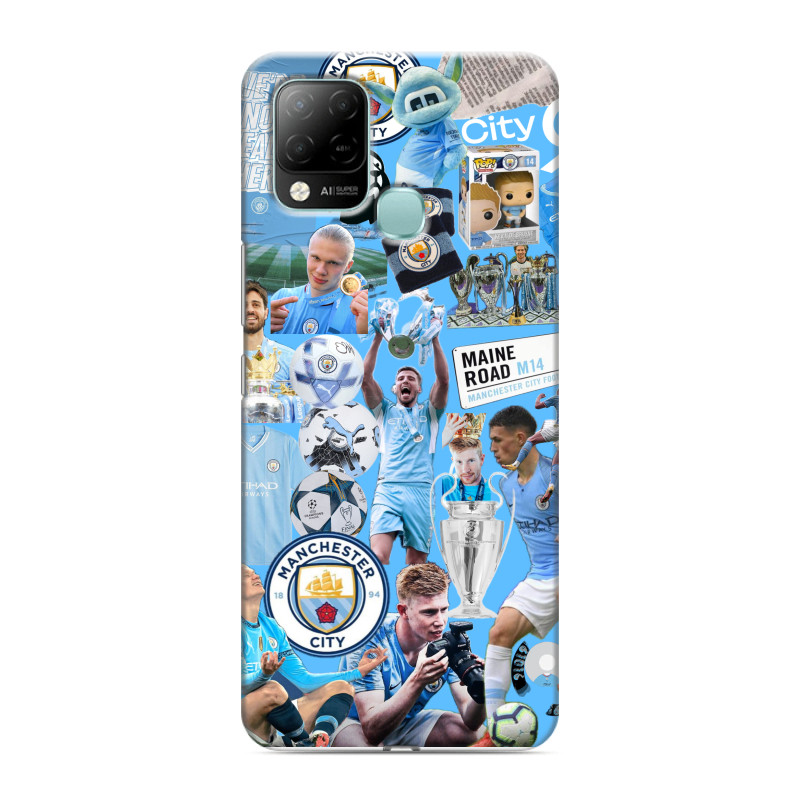Силиконовый чехол на Infinix Hot 10S с принтом Man City Манчестер Сити Силиконовый чехол на Infinix Hot 10S с принтом Man City Манчестер Сити
