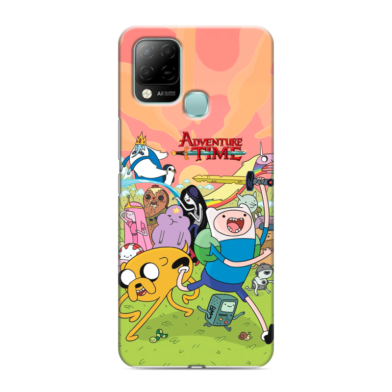 Силиконовый чехол на Infinix Hot 10S с принтом Adventure time Время приключений Силиконовый чехол на Infinix Hot 10S с принтом Adventure time Время приключений