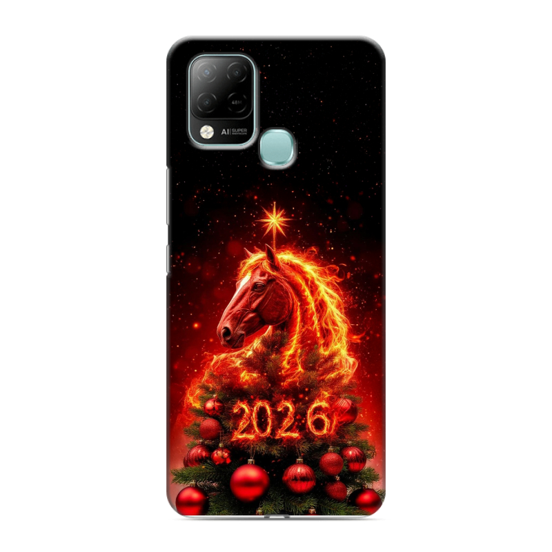 Силиконовый чехол на Infinix Hot 10S с принтом Новый год Силиконовый чехол на Infinix Hot 10S с принтом Новый год