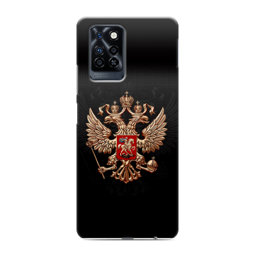 Силиконовый противоударный чехол на Infinix Note 10 Pro с принтом Герб России Силиконовый противоударный чехол на Infinix Note 10 Pro с принтом Герб России