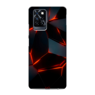 Силиконовый противоударный чехол на Infinix Note 10 Pro с принтом Яркие абстракции Силиконовый противоударный чехол на Infinix Note 10 Pro с принтом Яркие абстракции