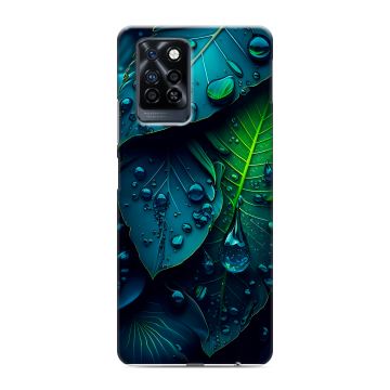 Силиконовый противоударный чехол на Infinix Note 10 Pro с принтом Листья Силиконовый противоударный чехол на Infinix Note 10 Pro с принтом Листья