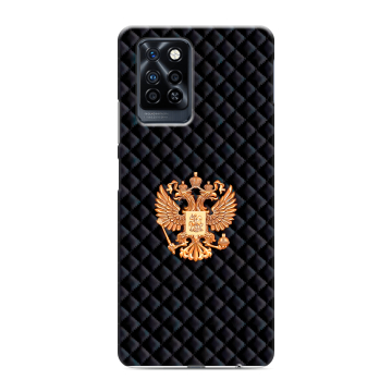 Силиконовый противоударный чехол на Infinix Note 10 Pro с принтом Герб России принт Силиконовый противоударный чехол на Infinix Note 10 Pro с принтом Герб России принт