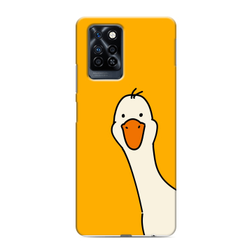 Силиконовый противоударный чехол на Infinix Note 10 Pro с принтом Утка Силиконовый противоударный чехол на Infinix Note 10 Pro с принтом Утка