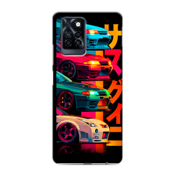 Силиконовый противоударный чехол на Infinix Note 10 Pro с принтом Гоночные машины Силиконовый противоударный чехол на Infinix Note 10 Pro с принтом Гоночные машины