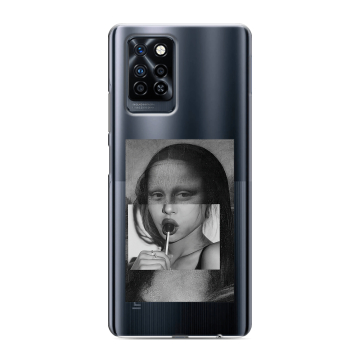 Силиконовый противоударный чехол на Infinix Note 10 Pro с принтом Мона Лиза