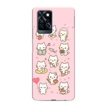 Силиконовый противоударный чехол на Infinix Note 10 Pro с принтом Hello Kitty Хелоу Кити