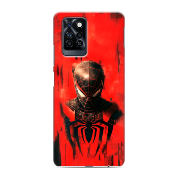 Силиконовый противоударный чехол на Infinix Note 10 Pro с принтом человек паук spiderman Силиконовый противоударный чехол на Infinix Note 10 Pro с принтом человек паук spiderman