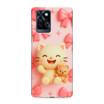 Силиконовый противоударный чехол на Infinix Note 10 Pro с принтом для девочек