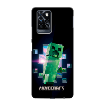 Силиконовый противоударный чехол на Infinix Note 10 Pro с принтом Майнкрафт Minecraft
