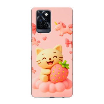 Силиконовый противоударный чехол на Infinix Note 10 Pro с принтом для девочек