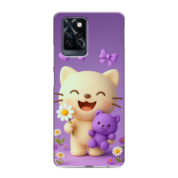 Силиконовый противоударный чехол на Infinix Note 10 Pro с принтом для девочек