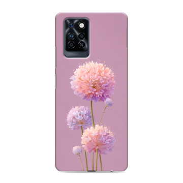 Силиконовый противоударный чехол на Infinix Note 10 Pro с принтом Цветы