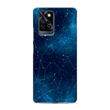 Силиконовый противоударный чехол на Infinix Note 10 Pro с принтом Космос звезды