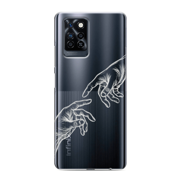 Силиконовый противоударный чехол на Infinix Note 10 Pro с принтом Сотворение мира