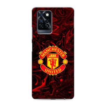 Силиконовый противоударный чехол на Infinix Note 10 Pro с принтом Manchester United