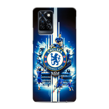 Силиконовый противоударный чехол на Infinix Note 10 Pro с принтом Chelsea Челси