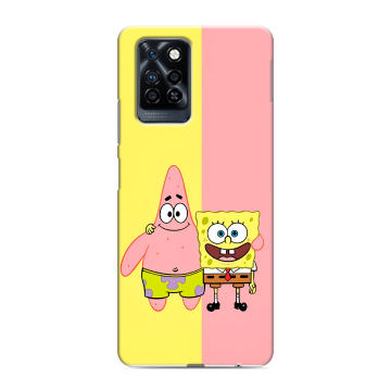 Силиконовый противоударный чехол на Infinix Note 10 Pro с принтом Спанч боб Спанчбоб Силиконовый противоударный чехол на Infinix Note 10 Pro с принтом Спанч боб Спанчбоб