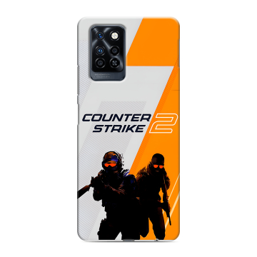 Силиконовый противоударный чехол на Infinix Note 10 Pro с принтом Counter Strike