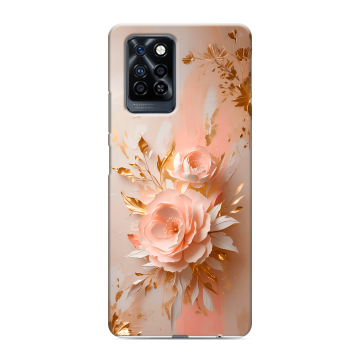 Силиконовый противоударный чехол на Infinix Note 10 Pro с принтом женский
