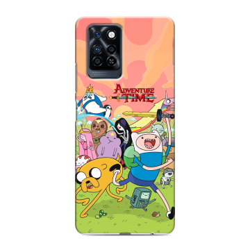 Силиконовый противоударный чехол на Infinix Note 10 Pro с принтом Adventure time Время приключений
