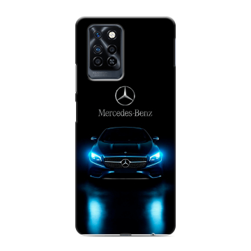 Силиконовый противоударный чехол на Infinix Note 10 Pro с принтом Mercedes Мерседес