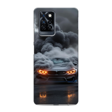 Силиконовый противоударный чехол на Infinix Note 10 Pro с принтом BMW БМВ