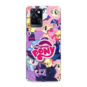 Силиконовый противоударный чехол на Infinix Note 10 Pro с принтом My little pony Дружба чудо