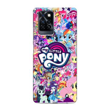 Силиконовый противоударный чехол на Infinix Note 10 Pro с принтом My little pony Дружба чудо Силиконовый противоударный чехол на Infinix Note 10 Pro с принтом My little pony Дружба чудо