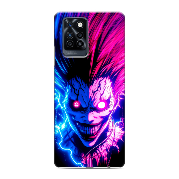 Силиконовый противоударный чехол на Infinix Note 10 Pro с принтом Death note Тетрадь смерти