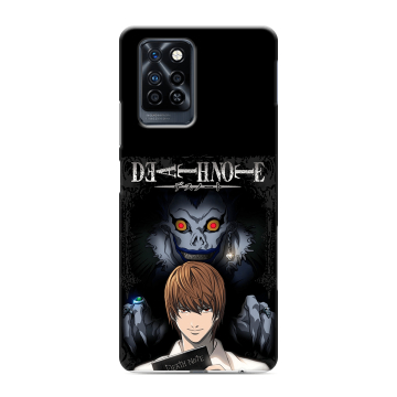 Силиконовый противоударный чехол на Infinix Note 10 Pro с принтом Death note Тетрадь смерти