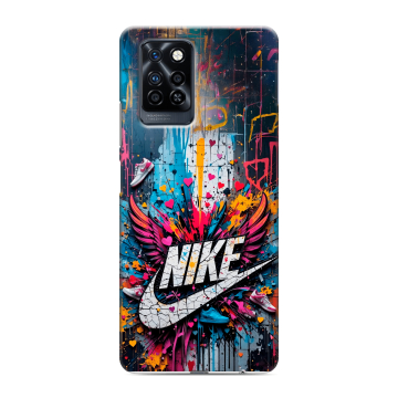 Силиконовый противоударный чехол на Infinix Note 10 Pro с принтом Nike Найк Силиконовый противоударный чехол на Infinix Note 10 Pro с принтом Nike Найк