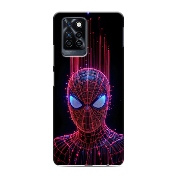 Силиконовый противоударный чехол на Infinix Note 10 Pro с принтом Spiderman Человек паук