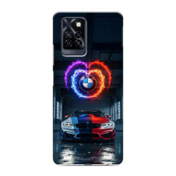 Силиконовый противоударный чехол на Infinix Note 10 Pro с принтом BMW БМВ