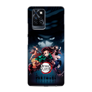 Силиконовый противоударный чехол на Infinix Note 10 Pro с принтом Demon Slayer Клинок рассекающий демонов Силиконовый противоударный чехол на Infinix Note 10 Pro с принтом Demon Slayer Клинок рассекающий демонов