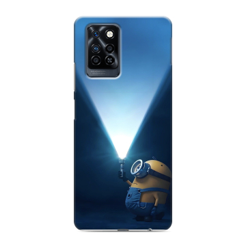 Силиконовый противоударный чехол на Infinix Note 10 Pro с принтом Миньоны Силиконовый противоударный чехол на Infinix Note 10 Pro с принтом Миньоны