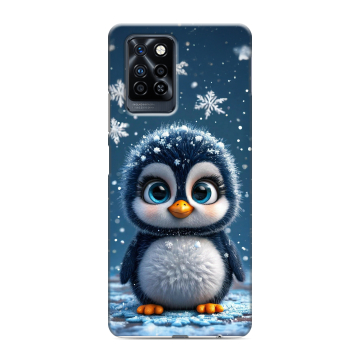 Силиконовый противоударный чехол на Infinix Note 10 Pro с принтом Новый год