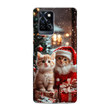 Силиконовый противоударный чехол на Infinix Note 10 Pro с принтом Новый год