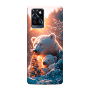 Силиконовый противоударный чехол на Infinix Note 10 Pro с принтом Новый год Силиконовый противоударный чехол на Infinix Note 10 Pro с принтом Новый год