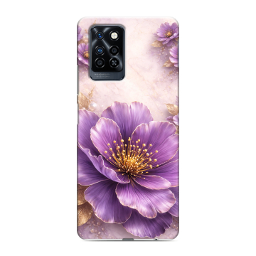 Силиконовый противоударный чехол на Infinix Note 10 Pro с принтом женский