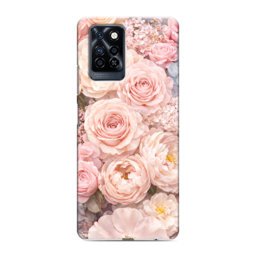 Силиконовый противоударный чехол на Infinix Note 10 Pro с принтом женский