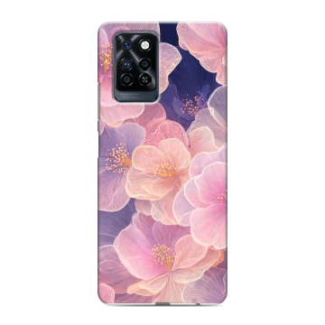 Силиконовый противоударный чехол на Infinix Note 10 Pro с принтом женский
