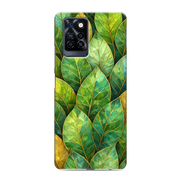 Силиконовый противоударный чехол на Infinix Note 10 Pro с принтом женский
