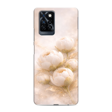 Силиконовый противоударный чехол на Infinix Note 10 Pro с принтом женский