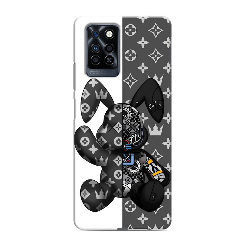 Силиконовый противоударный чехол на Infinix Note 10 Pro с принтом Луи робот Силиконовый противоударный чехол на Infinix Note 10 Pro с принтом Луи робот