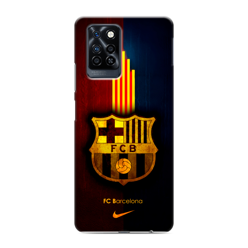 Силиконовый противоударный чехол на Infinix Note 10 Pro с принтом Барселона Barcelona Силиконовый противоударный чехол на Infinix Note 10 Pro с принтом Барселона Barcelona