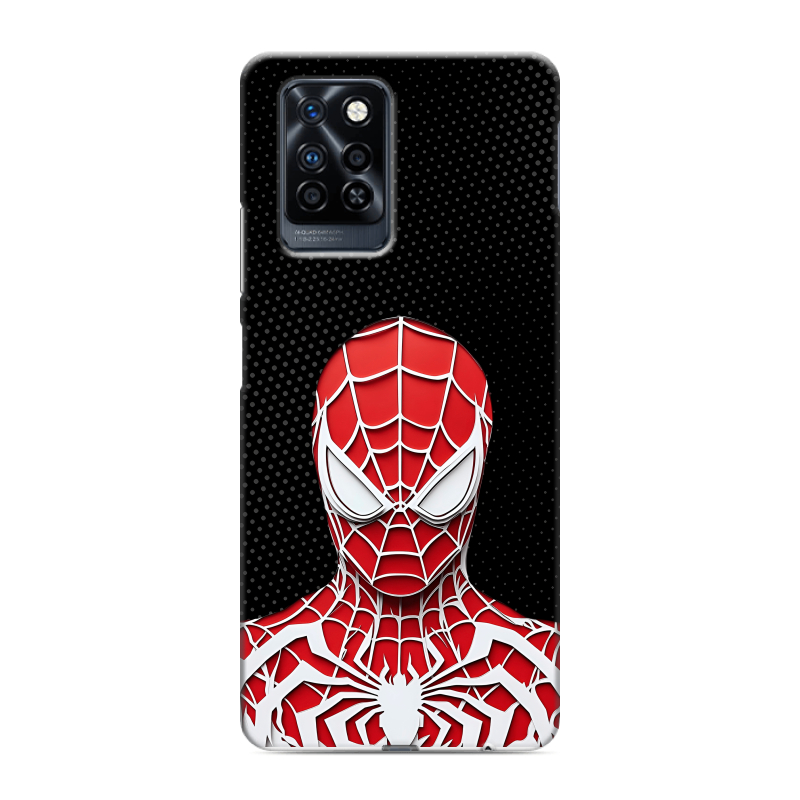 Силиконовый противоударный чехол на Infinix Note 10 Pro с принтом человек паук spiderman Силиконовый противоударный чехол на Infinix Note 10 Pro с принтом человек паук spiderman